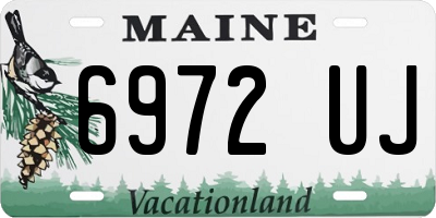 ME license plate 6972UJ
