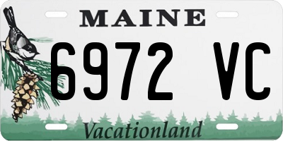 ME license plate 6972VC