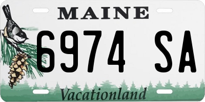 ME license plate 6974SA