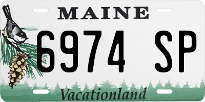 ME license plate 6974SP