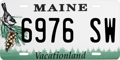 ME license plate 6976SW