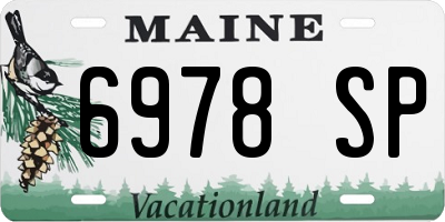 ME license plate 6978SP