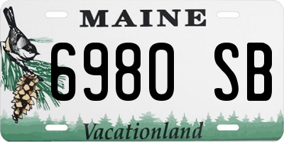 ME license plate 6980SB