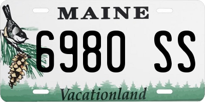 ME license plate 6980SS