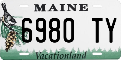 ME license plate 6980TY