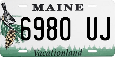 ME license plate 6980UJ