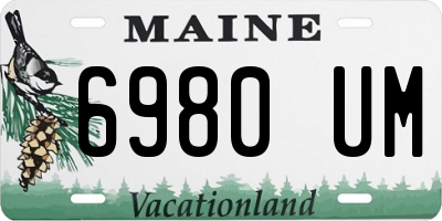 ME license plate 6980UM