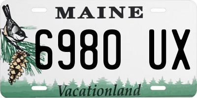 ME license plate 6980UX