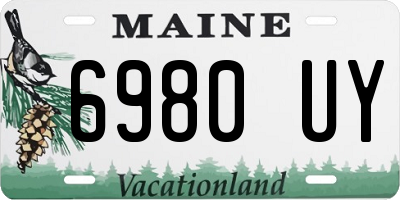 ME license plate 6980UY