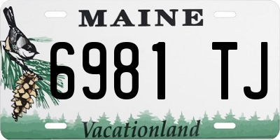 ME license plate 6981TJ