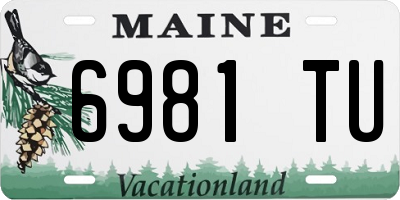 ME license plate 6981TU