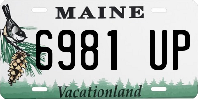 ME license plate 6981UP