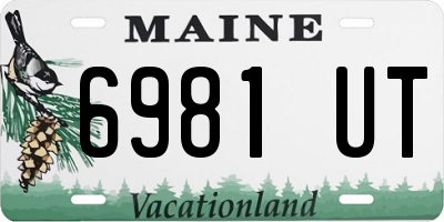 ME license plate 6981UT