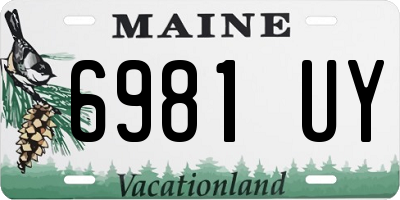 ME license plate 6981UY