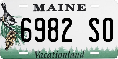 ME license plate 6982SO