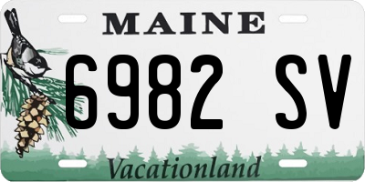 ME license plate 6982SV