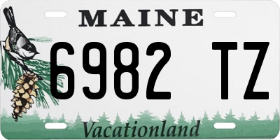 ME license plate 6982TZ