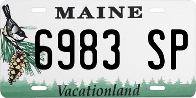 ME license plate 6983SP