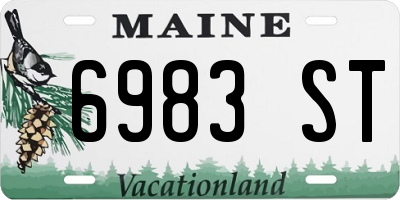 ME license plate 6983ST