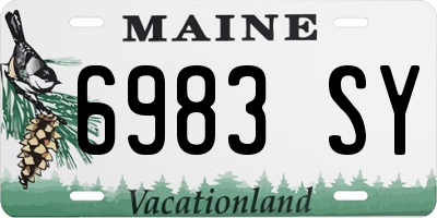 ME license plate 6983SY