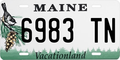ME license plate 6983TN