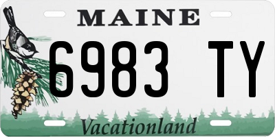 ME license plate 6983TY