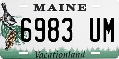 ME license plate 6983UM