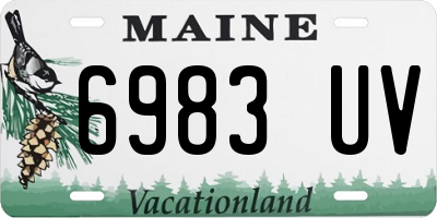 ME license plate 6983UV