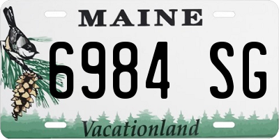 ME license plate 6984SG