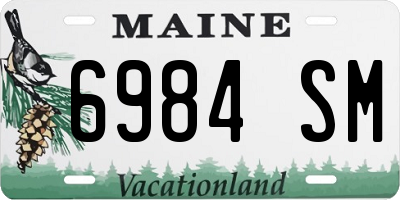 ME license plate 6984SM
