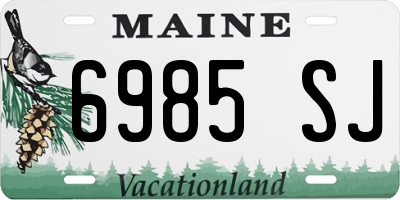 ME license plate 6985SJ