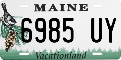 ME license plate 6985UY