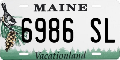 ME license plate 6986SL