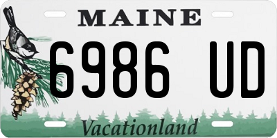 ME license plate 6986UD