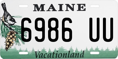 ME license plate 6986UU