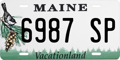 ME license plate 6987SP