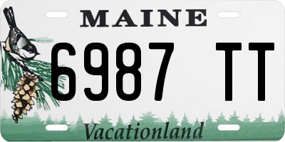 ME license plate 6987TT