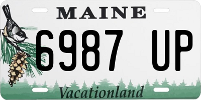 ME license plate 6987UP