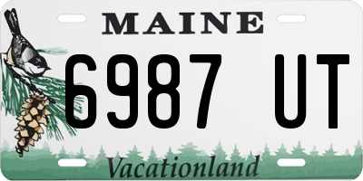 ME license plate 6987UT