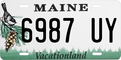 ME license plate 6987UY