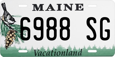 ME license plate 6988SG