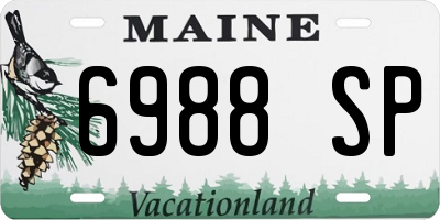 ME license plate 6988SP