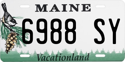 ME license plate 6988SY