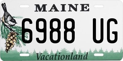 ME license plate 6988UG