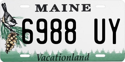 ME license plate 6988UY