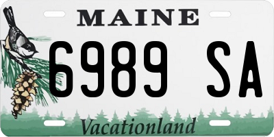 ME license plate 6989SA