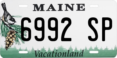 ME license plate 6992SP