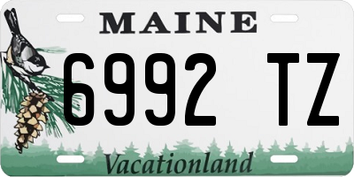 ME license plate 6992TZ