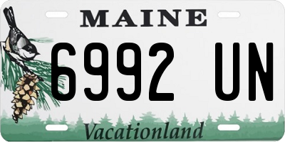 ME license plate 6992UN