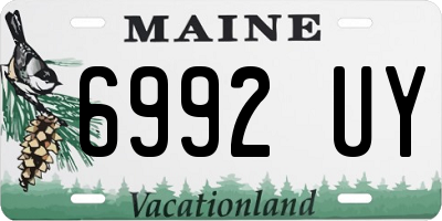 ME license plate 6992UY